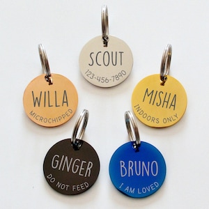 Personalized Dog Tag Custom Dog Collar Cat Tag Cat Collar Tag Cat ID Tag Dog ID Tag Dog Name Tag Engraved Pet Tag Black Tag