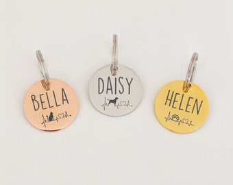 Personalized Dog Tag Cat ID Tag Dog ID Tag Custom Dog Tag Pet Tag Pet ID Tag Cat Tag Cat Collar Tag Dog Name Tag
