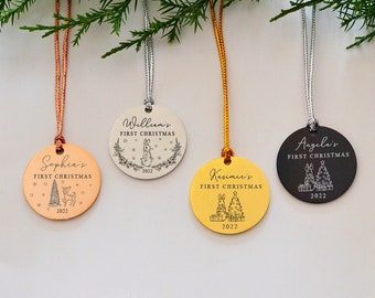 Personalisierte Weihnachtsandenken, Weihnachtsverzierung, erstes Weihnachten in unserer neuen Hauskugel, Weihnachtsdekoration, Xmas Family Ornaments