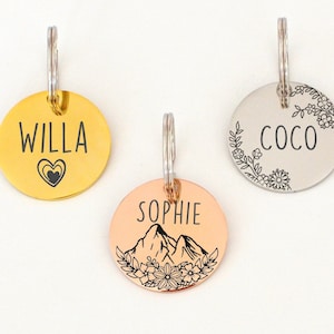 Dog Tag Personalized Cat Tag Custom Pet Tag Dog Collar Tag Cat ID Tag Dog ID Tag Dog Name Tag Dog Name Collar Christmas Holiday Gift