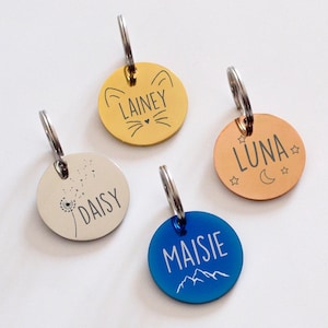 Dog Tag Personalized Cat Tag Custom Dog Collar Cat Collar Tag Cat ID Tag Dog ID Tag Dog Name Tag Engraved Pet Tag Gift