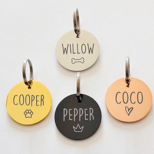 Dog Tag Dog Collar Personalized Cat Tag Custom Cat Collar Tag Cat ID Tag Dog ID Tag Dog Name Tag Engraved Pet Tag Gift image 1