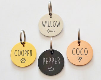 Dog Tag Dog Collar Personalized Cat Tag Custom Cat Collar Tag Cat ID Tag Dog ID Tag Dog Name Tag Engraved Pet Tag Gift