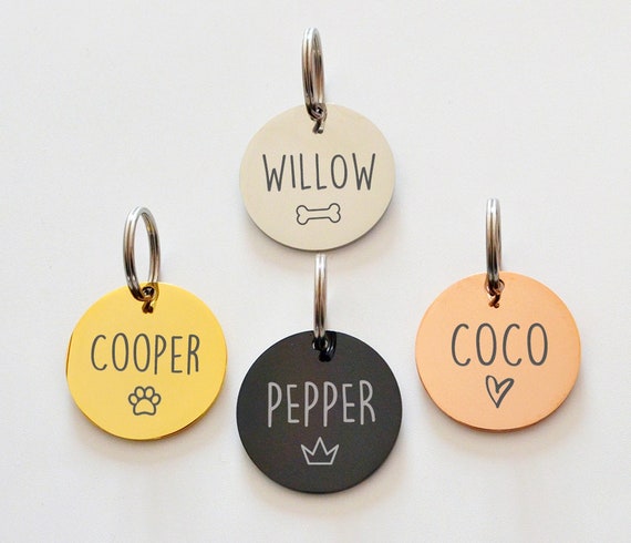 Dog Tag Dog Collar Personalized Cat Tag Custom Cat Collar Tag Cat ID Tag Dog ID Tag Dog Name Tag Engraved Pet Tag Gift