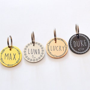 Médaille pour chien personnalisée Médaille pour chat Collier pour chien personnalisé Médaille pour collier de chat Médaille d&#39;identification pour chat Médaille d&#39;identification pour chien Médaille gravée pour chien