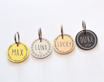 Personalized Dog Tag Cat Tag Pet Tag Custom Dog Collar Cat Collar Tag Cat ID Tag Dog ID Tag Dog Name Tag Engraved Dog Tag
