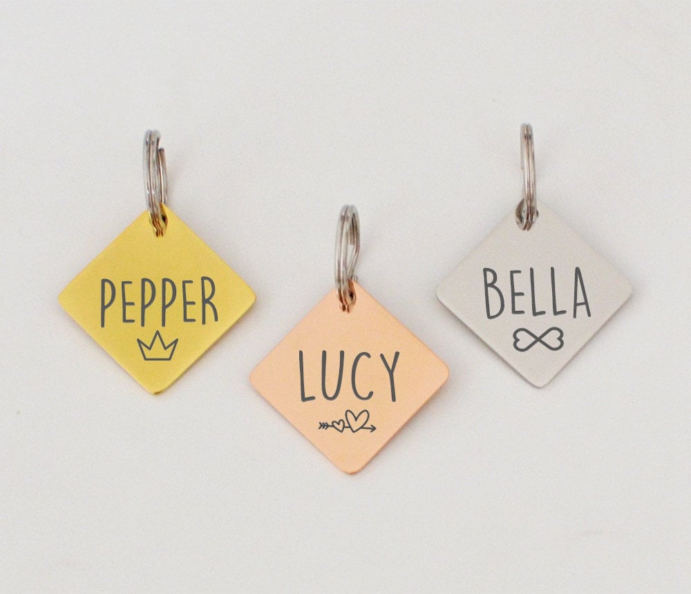 Personalized Pet Tag Custom Dog Tag Cat Tag Cat Collar Tag Cat ID Tag…