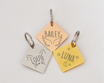 Dog Tag Personalized Pet Tag Custom Cat Tag Cat Collar Tag Cat ID Tag Dog ID Tag Dog Name Tag Dog Collar Tag