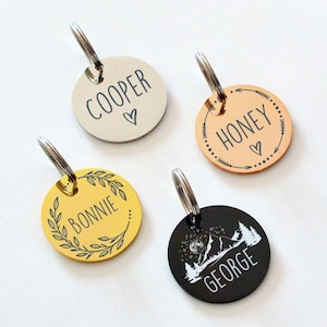 Médaille pour chien personnalisée Médaille pour chat Collier pour chien personnalisé Médaille pour collier de chat Médaille d&#39;identification pour chat Médaille d&#39;identification pour chien Médaille gravée pour chien
