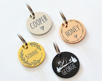 Placa de identificación personalizada para perro, placa para gato, collar personalizado para perro, placa para gato, placa de identificación para gato, placa de identificación para perro, placa con nombre para perro, placa grabada para perro