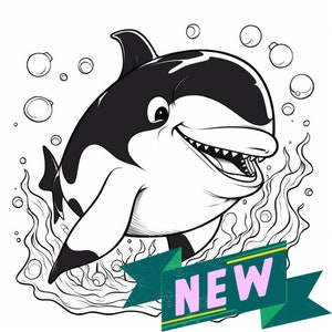 10 Cute Sea Creatures Coloring Book Whales, Sharks, Jellyfish, Octopus High Quality Instant Download