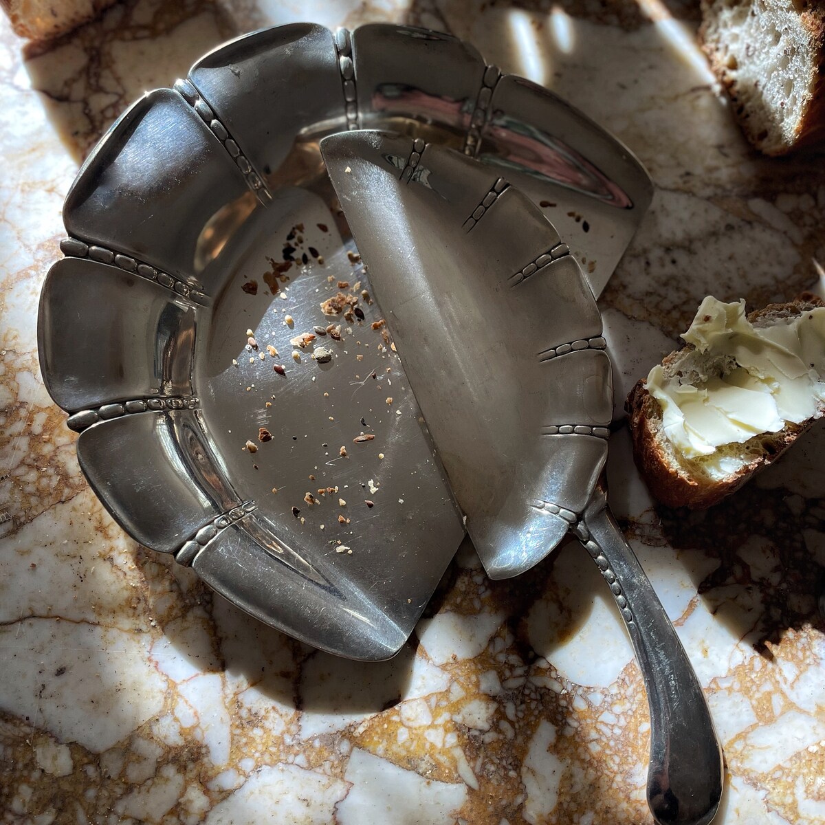 French Silver-plated Crumb Tray