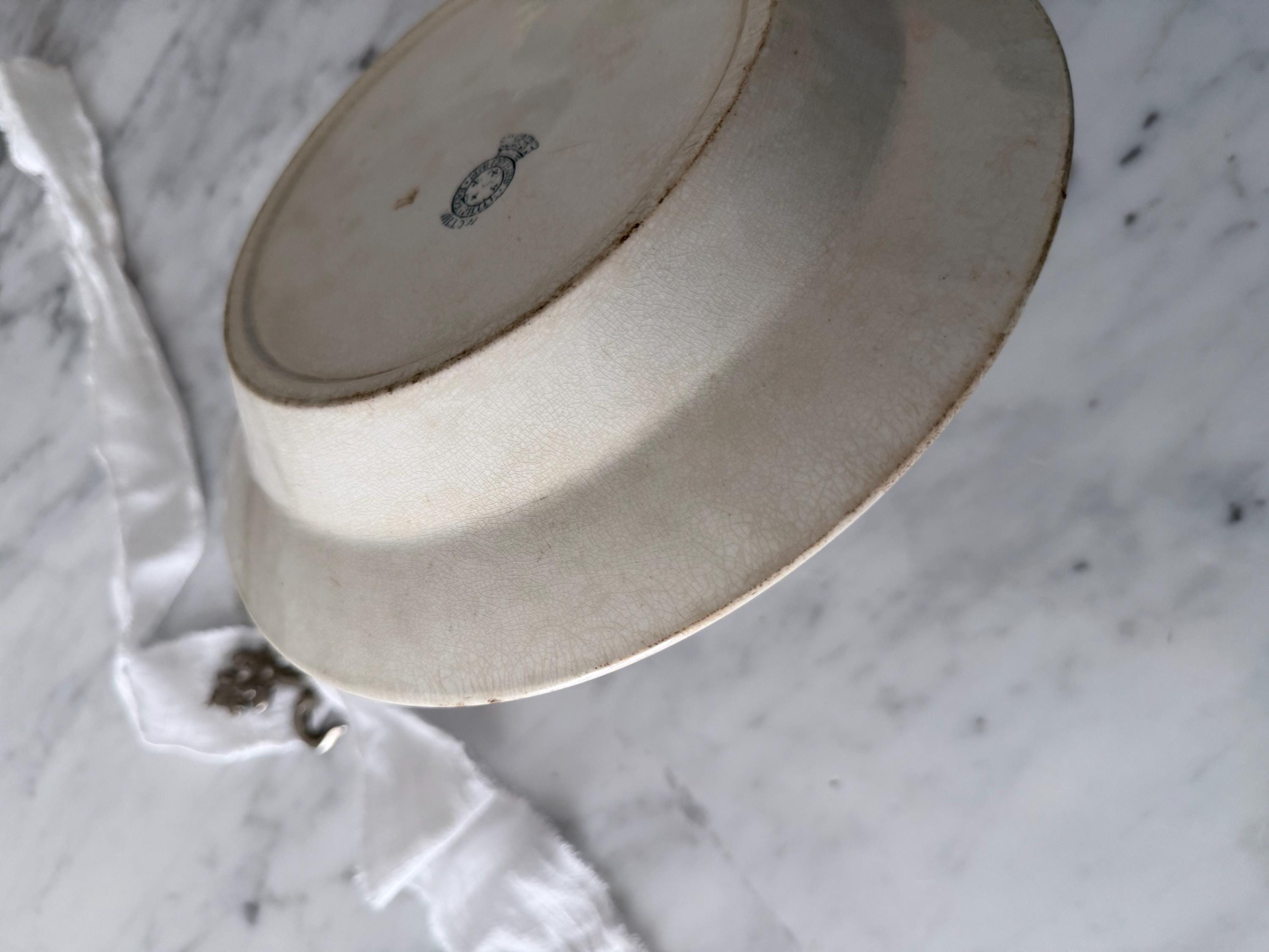 Antique French Badonviller Collection Bowl, Dreamy 19th Century