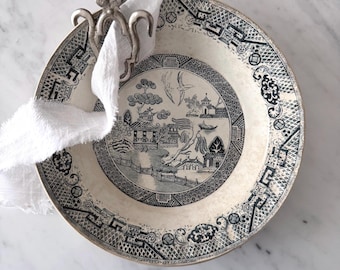 Antique French Badonviller Collection Bowl, Dreamy 19th Century