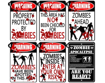 Dont Open Dead Inside Zombie Warning Halloween Poster 12 x 8 Prank Trick Metal Sign for Door Wall Decor