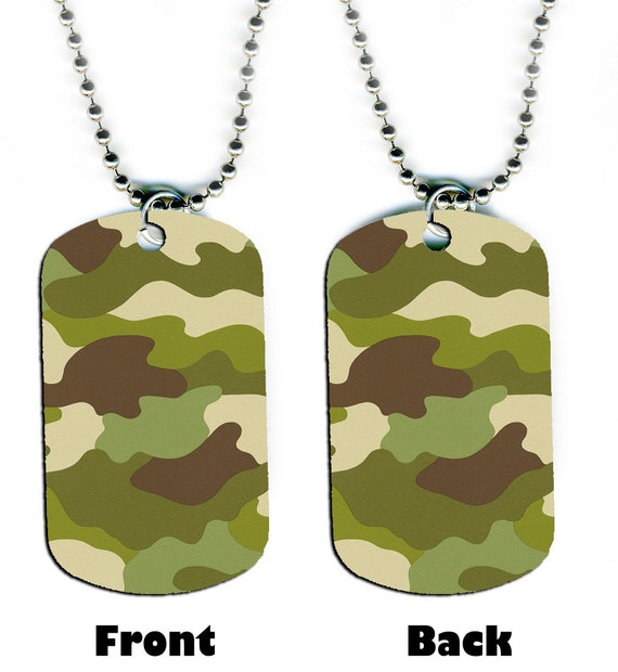 camo dog tag necklace