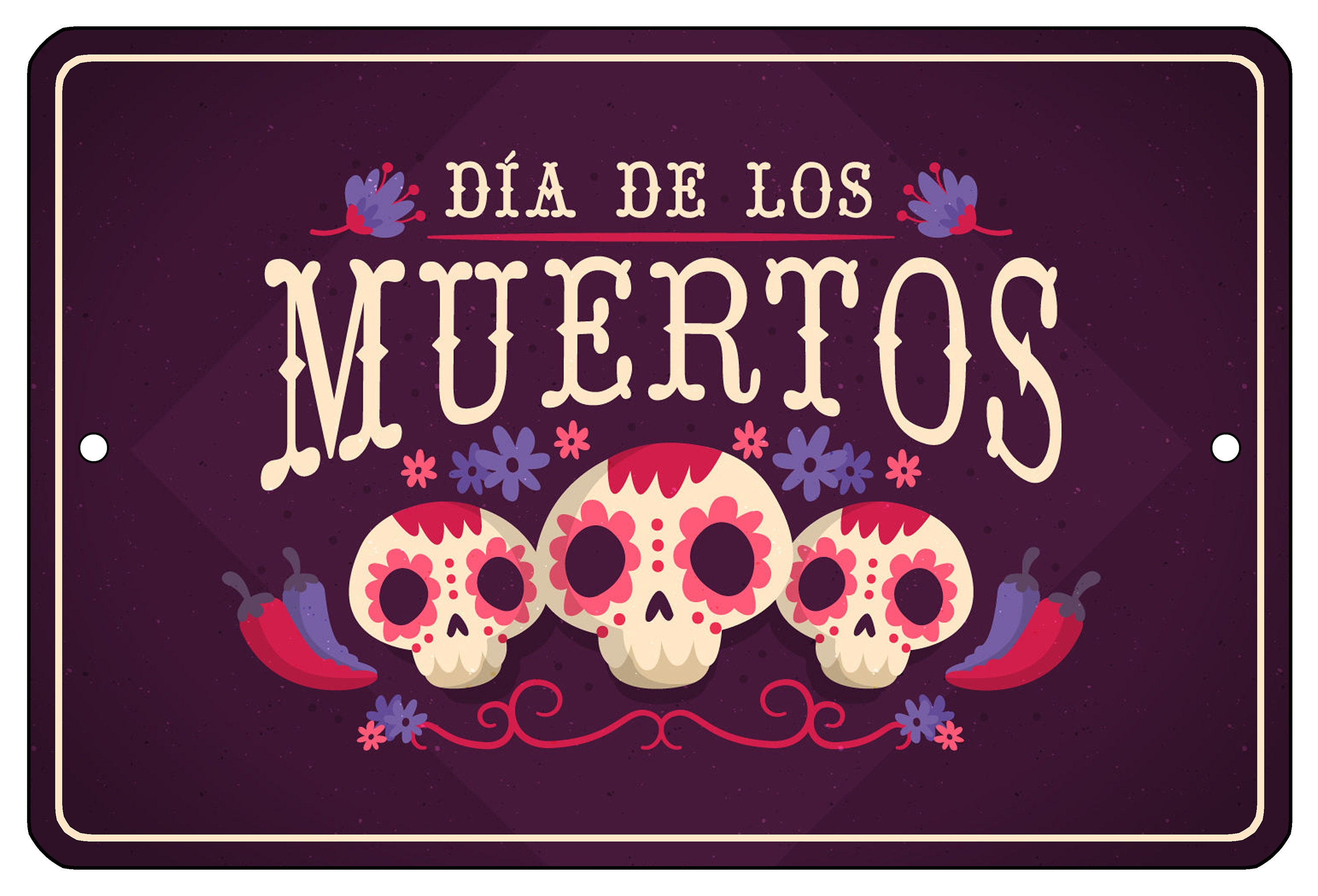 8x12 METAL SIGN Dia de los Muertos 2 Choice of | Etsy