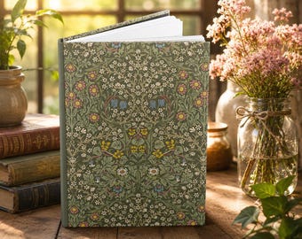 William Morris Blackthorn Journal #1: Dark Cottagecore Floral Notebook