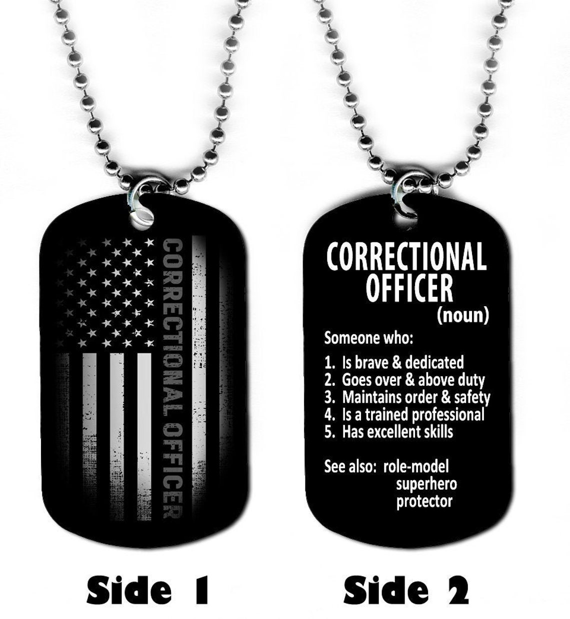 DOG TAG NECKLACE Correctional Officer Definition 11 Etsy