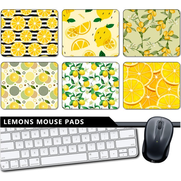 Lemons #1 | MOUSE PAD | Fresh Fruit Mousepad  | Citrus Fruit | Computer Desk Accessory | Office Decor | Wrist Pad | Farmhouse Gift