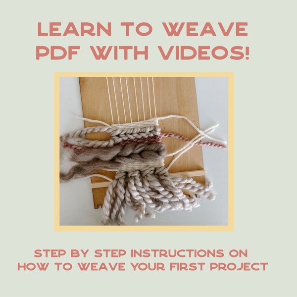 Simple How to Weave tutorial with VIDEOS for Beginners Learn to Weave Digital Download