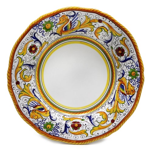 RAFFAELLESCO: Dinner shops Plate - White Center