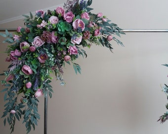 Flower arch arrangement,Succulent bridal bouquet,Boho Boutonniere, Faux Boutonniere, Bohemian boutonniere,comb, Bridesmaid corsage