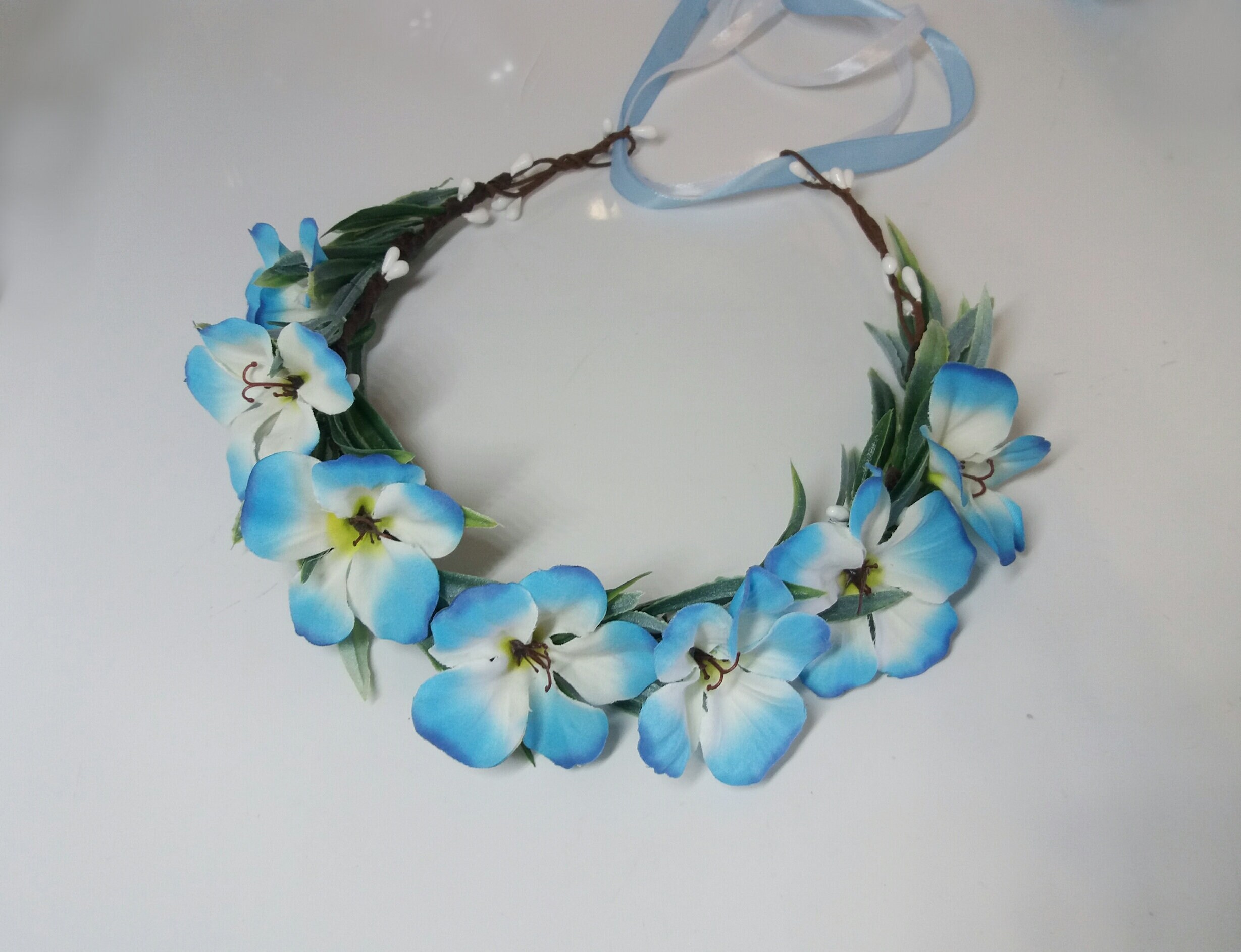 Turquoise Hawaiian Plumeria flower crown Tropical Exotic Etsy