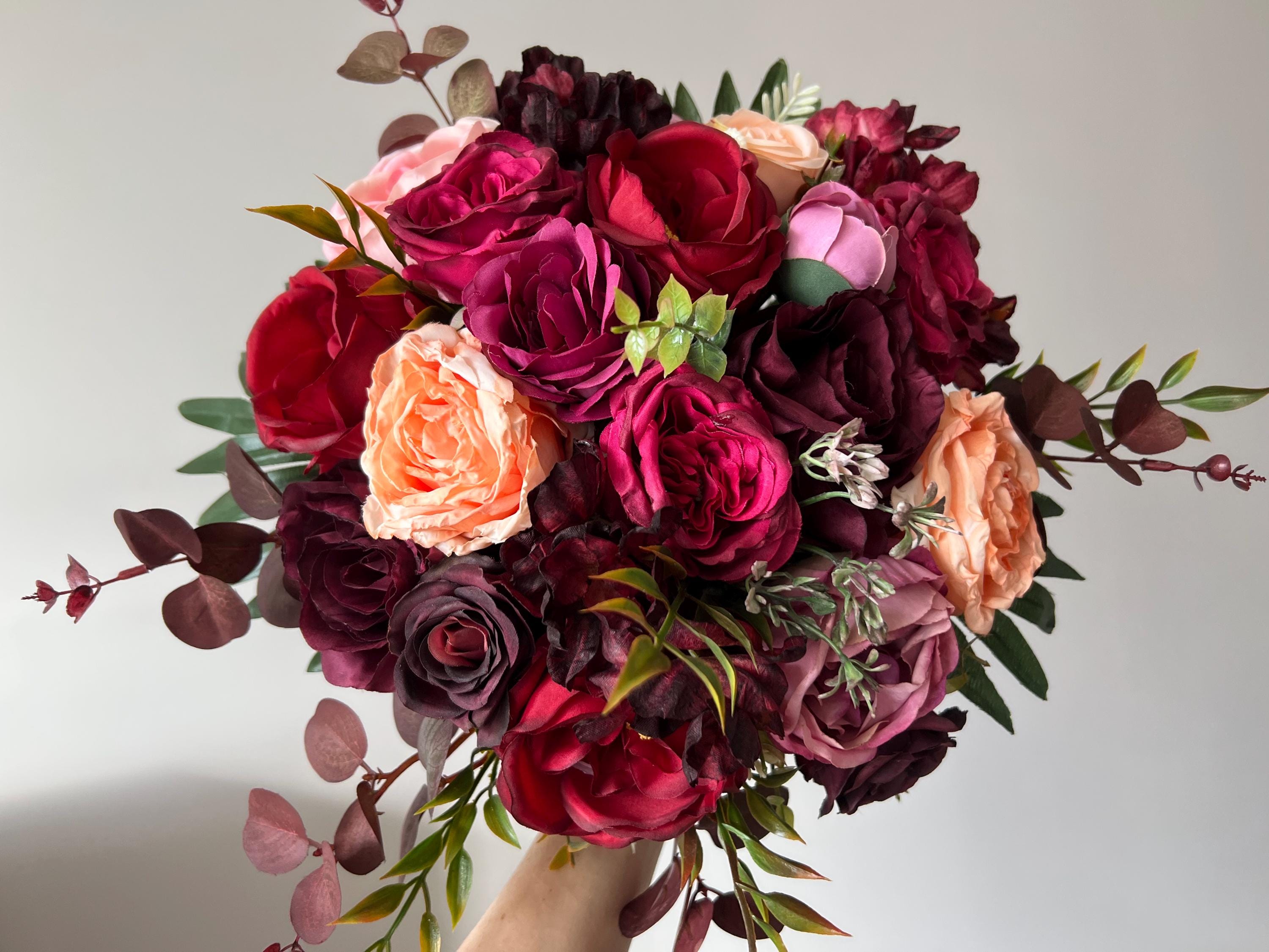burgundy and peach wedding dresses Bouquet: Hot Pink Silk Flower Bridal Bouquet 7 working days. breathable material Motel jessa buckle shoulder Size:2XL TALL