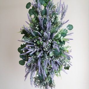 Lavender wedding arch,Purple flower arch arrangement,Lavender flower arrangement, Boutonniere, Faux Boutonniere