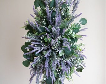 Lavender Wedding Arch Arrangement: Purple Floral Decor (30 inch)
