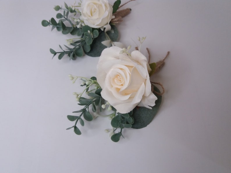 Wedding cake topper, Wedding Cake Decoration,Cake arrangement Topper,Rose cake flowers, Eucalyptus wedding cake arrangement image 7