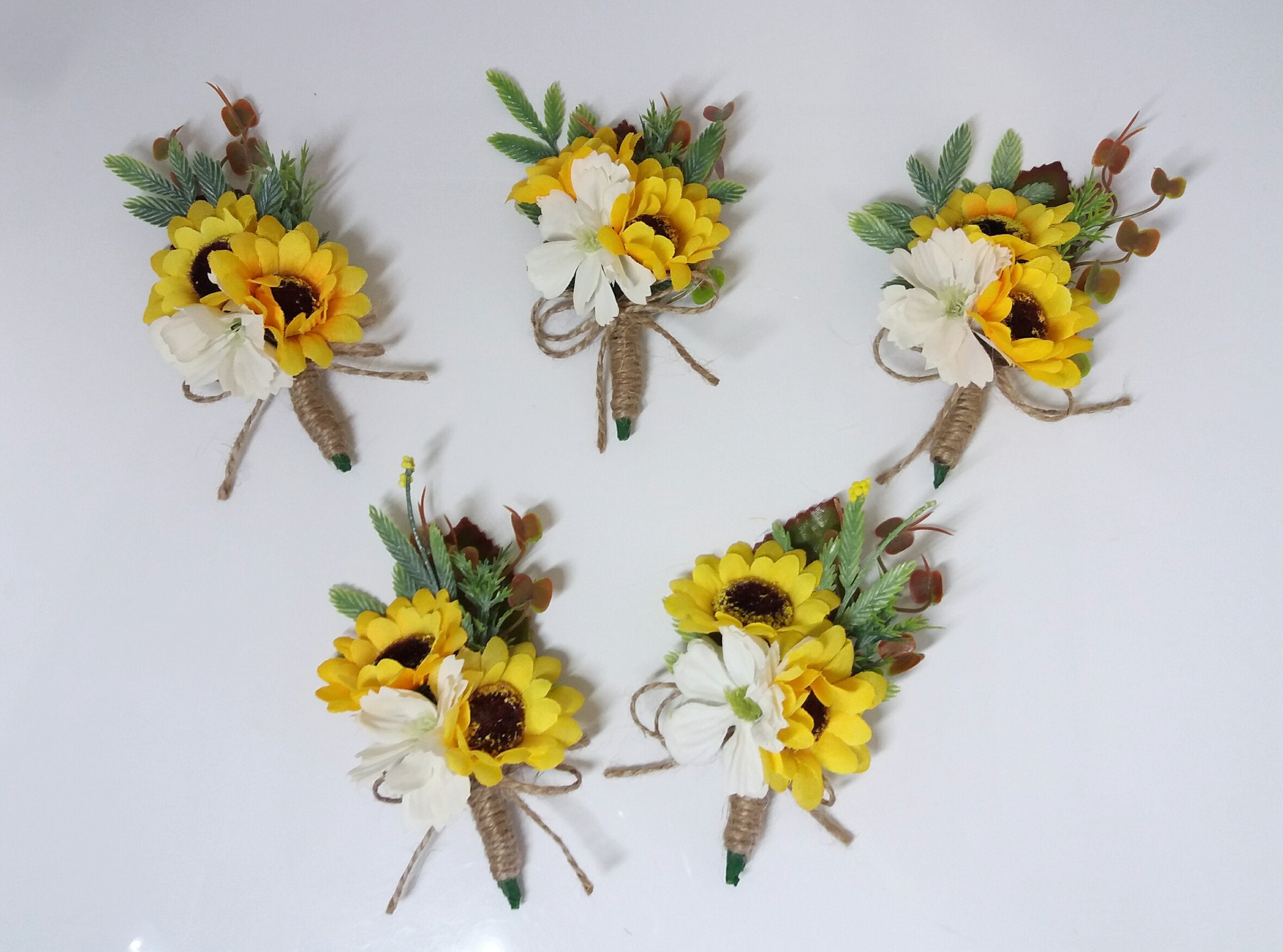 Sunflower Boutonnieres Groomsmen Flowers Wedding Boutonniere Etsy
