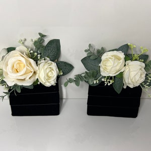 Tasche Boutonniere Weiß Boutonniere Eukalyptus Ivory Boutonniere Groomsmen Knopfloch Boutonniere für Männer Boho Boutonniere