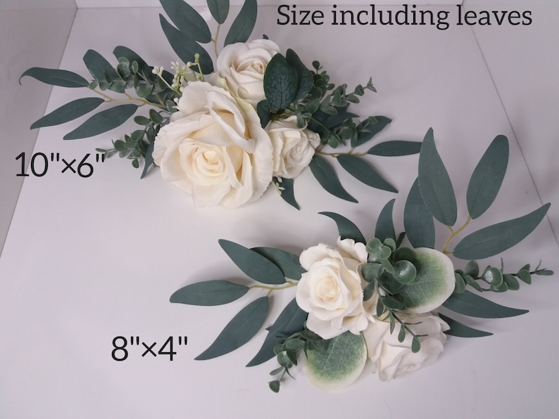 Wedding cake topper, Wedding Cake Decoration,Cake arrangement Topper,Rose cake flowers, Eucalyptus wedding cake arrangement image 2