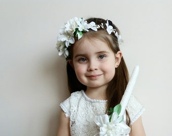 Fille de fleur casque enfant, couronne de fleurs, couronne de fleurs de bébé, bébé casque, Couronne, couronne de fille de fleur, couronne de fleur de mariage pour bébé