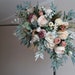 Flower arch arrangement Blush pink boho wedding Wedding swag Faux flowers wedding arrangement
