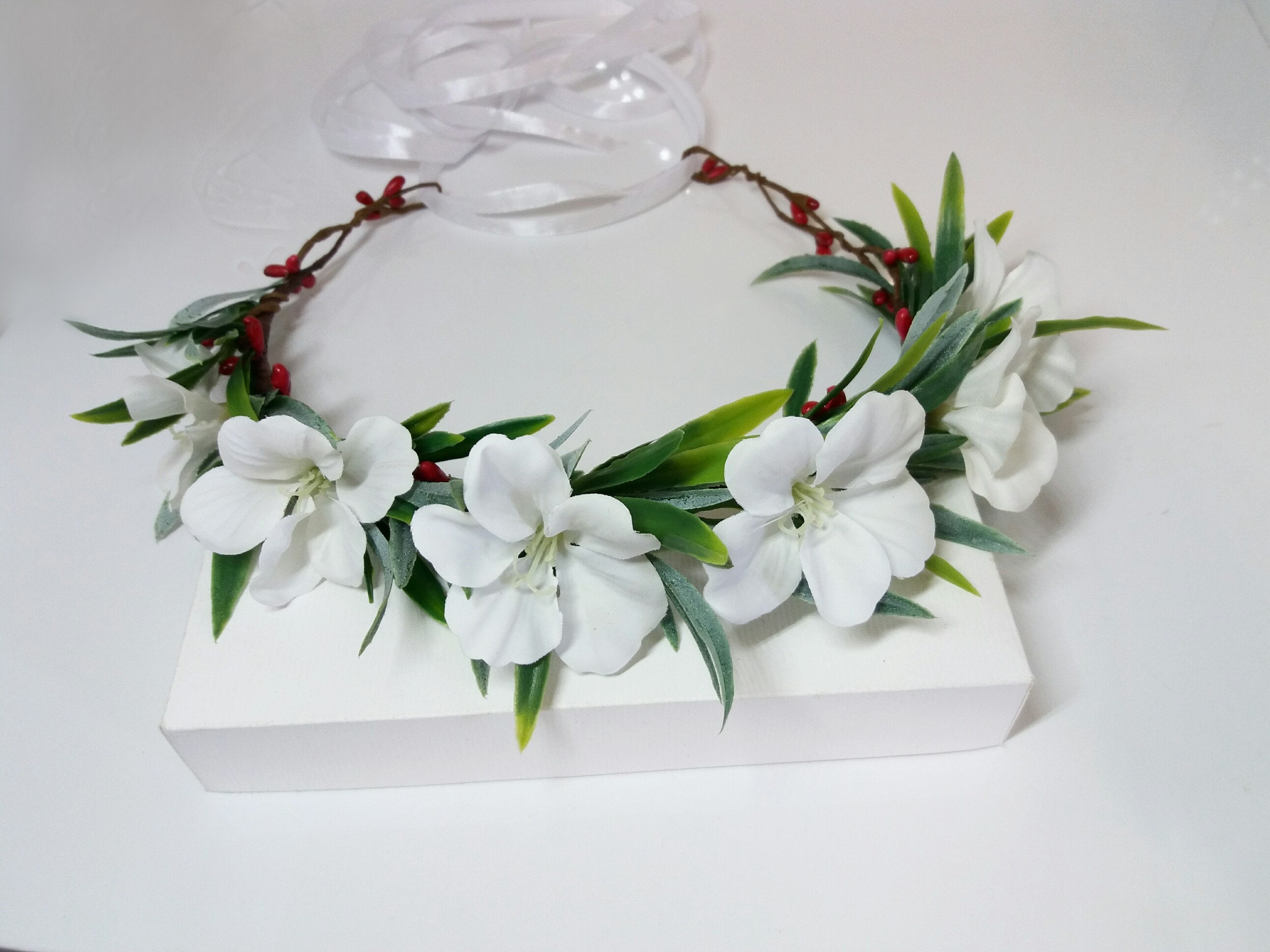 Hawaiian Plumeria flower crown ,Tropical Exotic Crown,Pink Blush flower crown,Floral headband,Boho Bohemian Beach Wedding