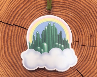 Emerald City Tree Ornament - acrylic printed ornament