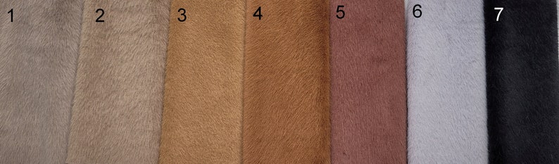 Very dense, soft miniature faux fur for crafts and miniature teddy bear making. Brown image 1