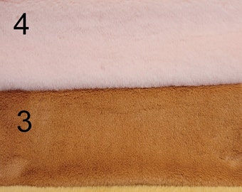 8mm soft mini faux fur fabric for crafts and teddy bear making (A).