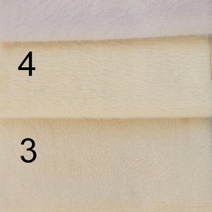 Very dense ,super soft miniature faux fur fabric for crafts and miniature teddy bear making. Whites (A).