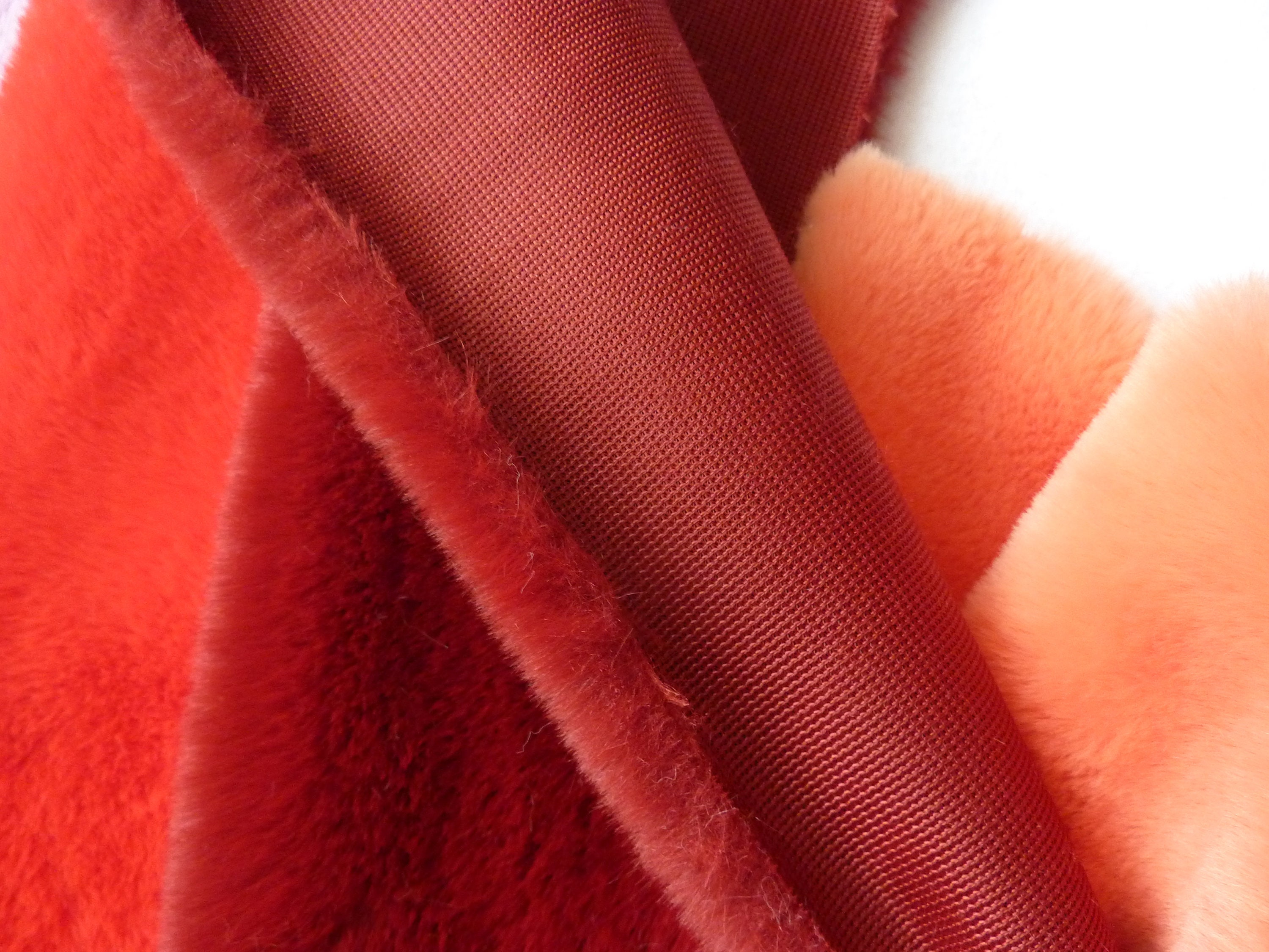 1cm Pile Soft Faux Fur Fabric for Miniature Teddy Bear Making RED PURPLE  Honey Orange 