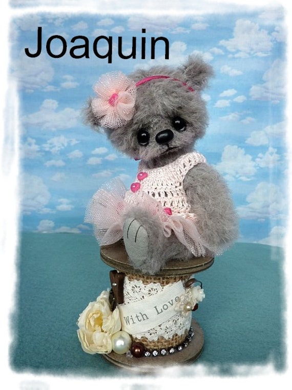 Joaquin 12 Cm Miniature Mohair Artist Handmade Teddy Bear By Etsy