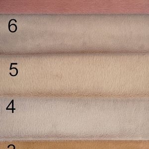 Very dense, soft miniature faux fur for crafts and miniature teddy bear making. Browns (G).