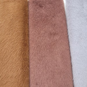 Very dense, soft miniature faux fur for crafts and miniature teddy bear making. Brown image 5