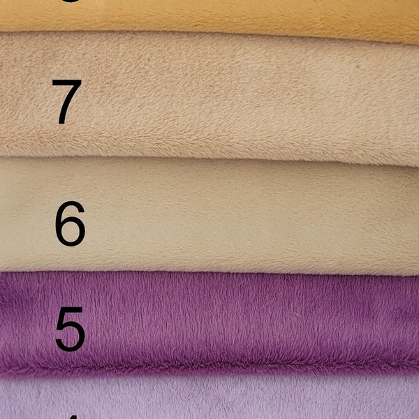 NEW COLORS !!! Mini super soft faux fur, plush fabric for crafts, miniature teddy bear making.