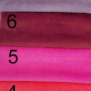 8mm soft mini faux fur fabric for crafts and teddy bear making.Pinks (D).
