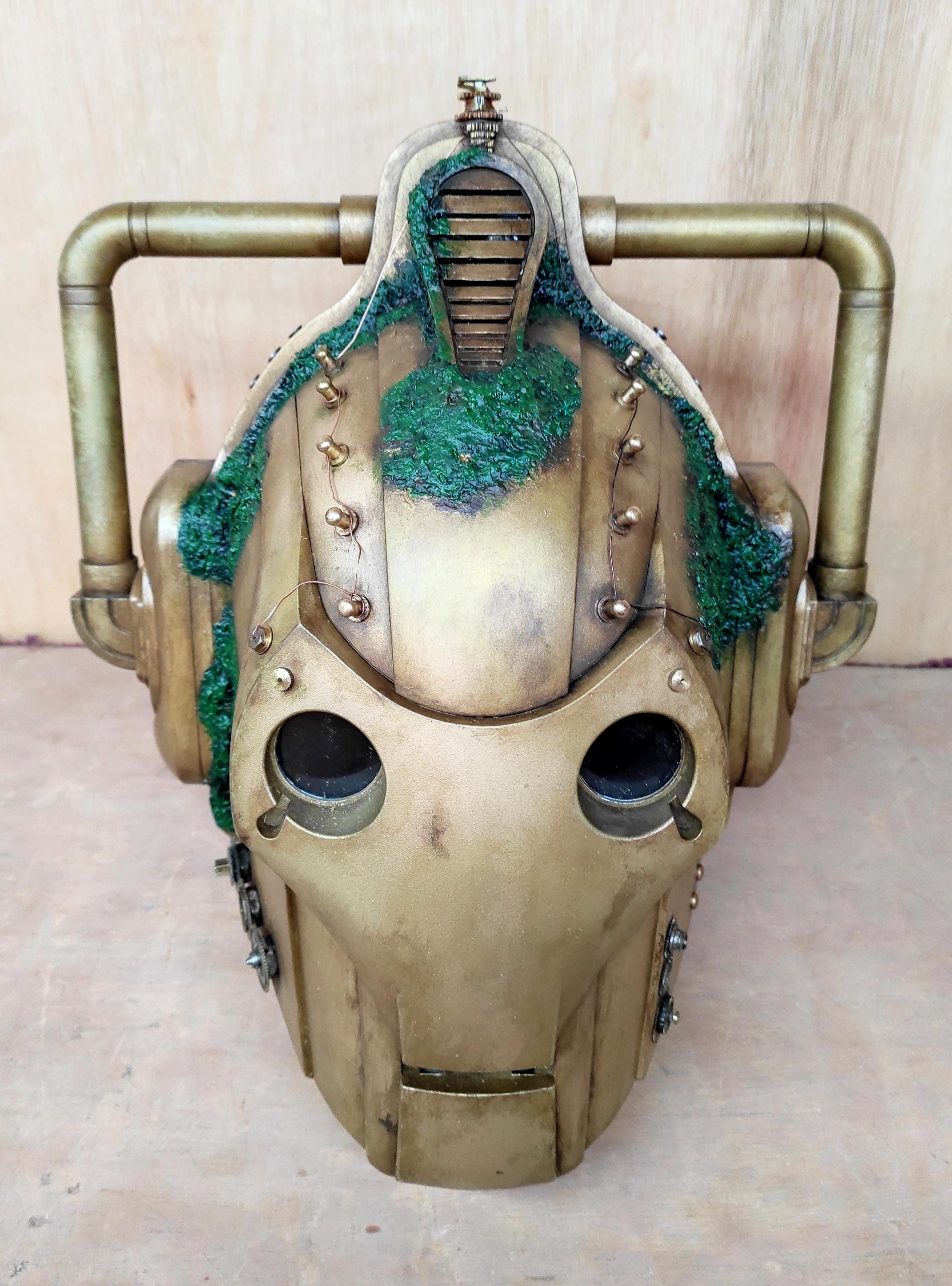 cyberman motorcycle helmet Doctor Who 3D Printable Model Wireframe Fan Art: 3D Printed Doctor