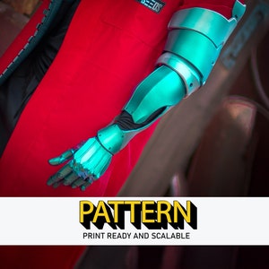 Trigun Vash the Stampede Cosplay - Adjustable PDF Pattern for Crafting the Arm Prop by Iwood Cosplay